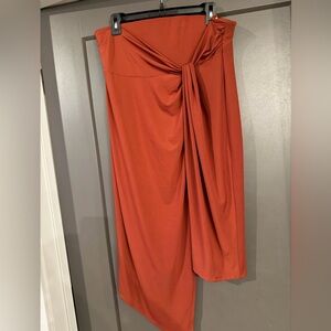 NWOT Nine West Asymmetrical Rust Skirt size XL